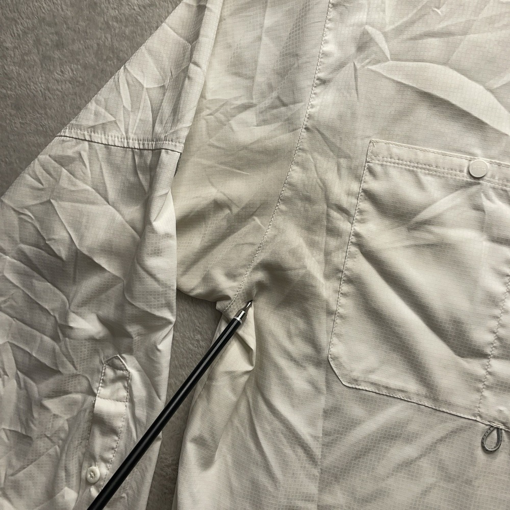 Columbia PFG Men's XL White Fishing Shirt Lot of 2 Long Sleeve Vented Outdoors - Picture 4 of 16